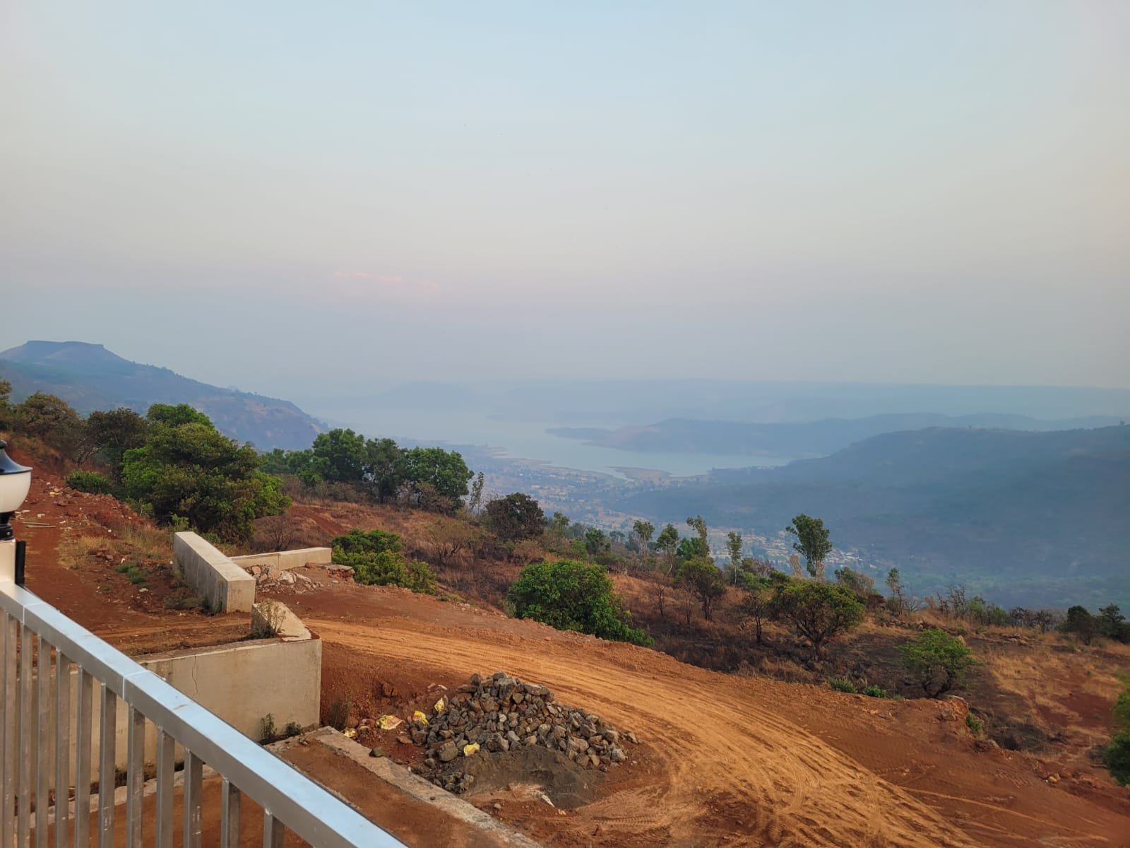 View out toward the surrounding valley